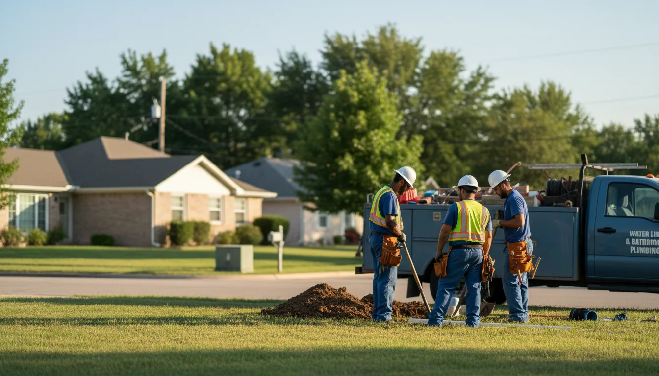 Residential water line and bathroom plumbing service in Stanwood, IA